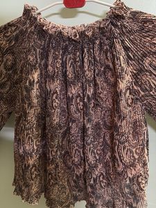 Brown Printed Top