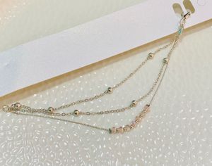 Silver Beaded Layered Bracelet