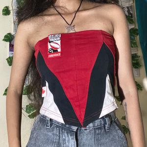 Y2k Block Tube Top