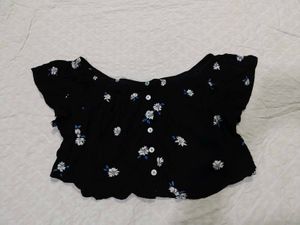 Floral Print Off-Shoulder Top