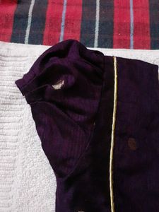 Purple Silk Cotton Frock