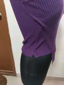 V Neck Ribbed Top