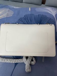 Pinko White Pearl Embellished Shoulder Bag
