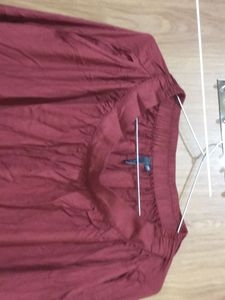 Maroon Tiered Ethnic Skirt