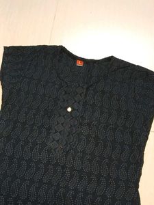 Black Paisley Print Top