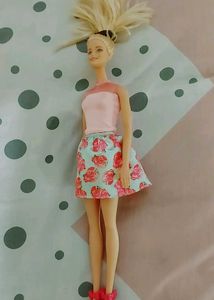 Barbie Pink Top &amp; Floral Skirt
