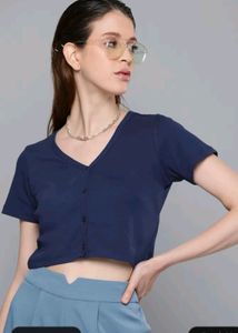 Sassafras Button Down Crop Top