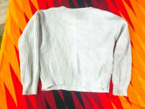 Ivory Knit Pullover Sweater