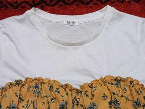 Floral Crop Top with Tee