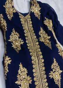 Navy Blue Sharara Suit