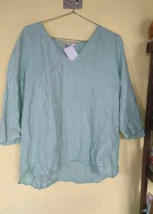 sky blue top