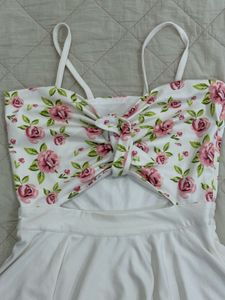 Floral Cutout Mini Dress
