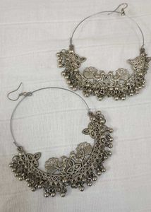 OXIDISED ETHNIC SILVER CHAANDBALIS