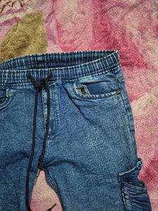 Boys Blue Denim Joggers