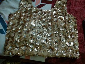 Brand New Golden Sequence Blouse