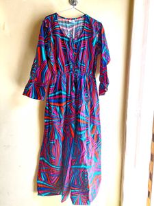 Multi Color A- Line Maxi Dress Fits All Size