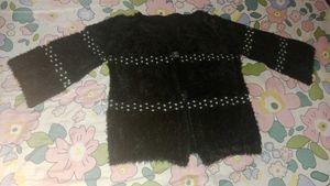 Cozy Black Fuzzy Cardigan