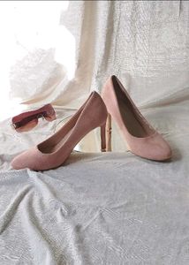 Pink Velvet Heels🎀🧸