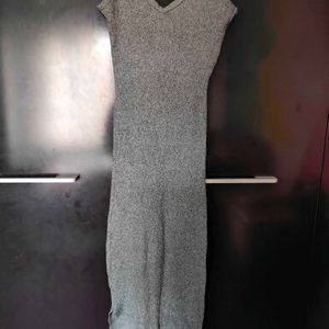Gray bodycon stretchable shein midi dress