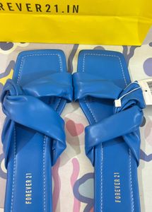 Forever 21 Navy Blue Knot Flats