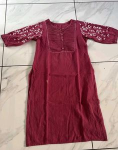 Maroon Embroidered Tunic