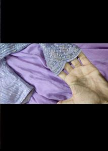 Lavender One Shoulder Lehenga