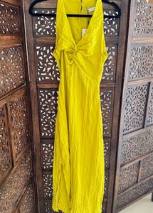 Zara Limited Edition Cutout Slit Midi Dress