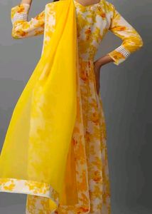 Yellow Anarkali