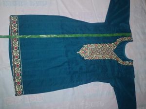 Teal Embroidered Kurta Set