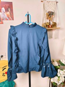 Ruffled Long Sleeve Top