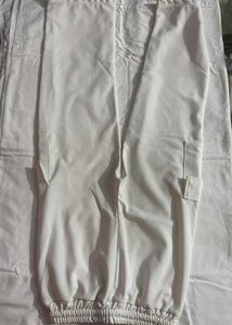 White Jogger Cargo Pants