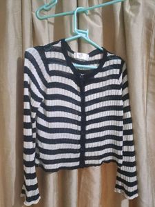 Striped Knit Cardigan