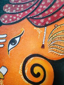 Lord Ganesha Acrylic Painting