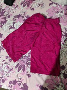 Chanderi Silk Back Typing Crop Top &amp; Palazzo