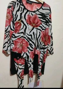 Multi Floral Print Top For Girl Or Woman 42 Bust