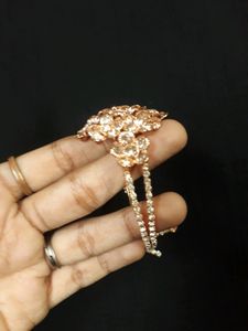 Rose Gold Bracelet With White Stone For Womens/Girls 👀👌