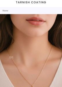 Anti-Tarnish Golden Heart of Sea Necklace