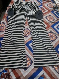 Striped Flare Leg Pants