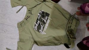 Stylish Olive Green Top