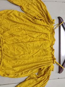 Yellow Offshoulder Top