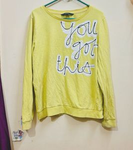Women Yellow Sweatshirt