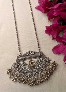 Silver Oxidized Necklace