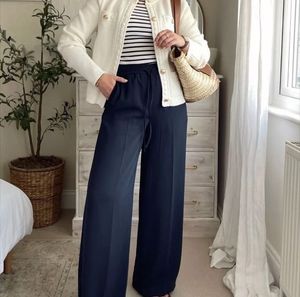 Zara Belted Linen Trousers