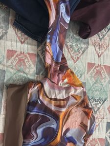 Abstract Print Long Sleeve Bodysuit