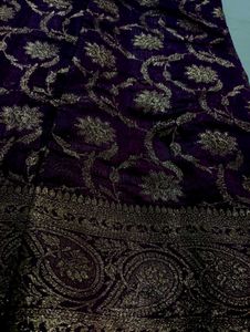 Purple 🟣 Dola Silk Saree