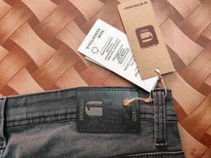 Gstar Biker Denim With Knee Patch