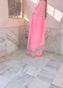 Pink Embellished Saree