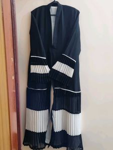2 Peice Elegant Black BHURQA / ABHAYA /ETHINIC GOW