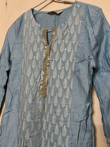 Blue Embroidered Kurta 🩵