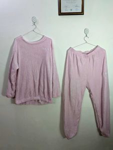 Pink Fluffy Pajama Set